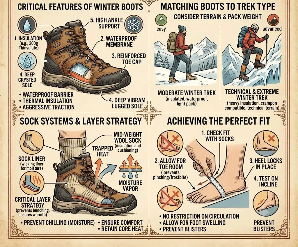 Choosing the Right Winter Trekking Shoes