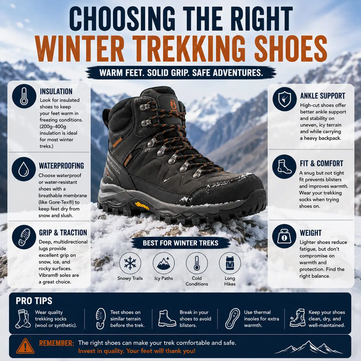 Choosing the Right Winter Trekking Shoes