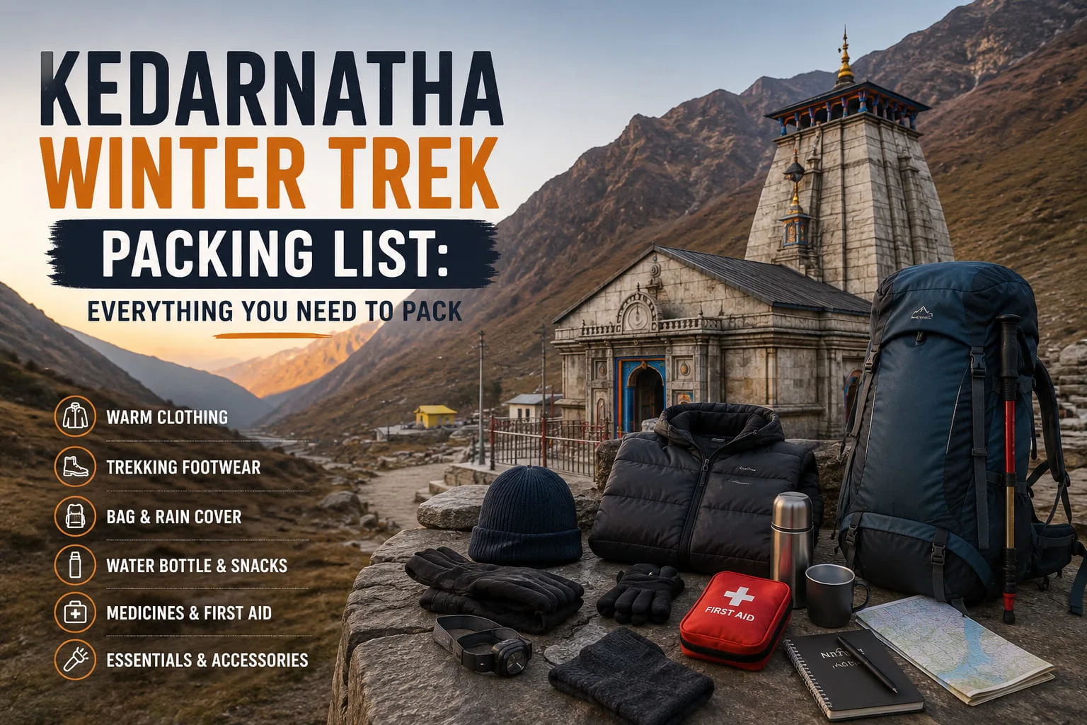 Kedarnath Winter Trek Packing List